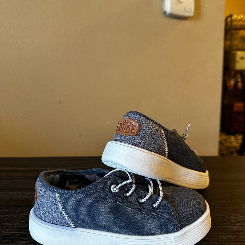 Hey Dude Kids Denim Blue Sneakers